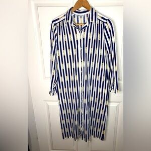 Vintage 60s Matti of Lynne Nautical Button-Down Dress – Size M, Boho, Rare